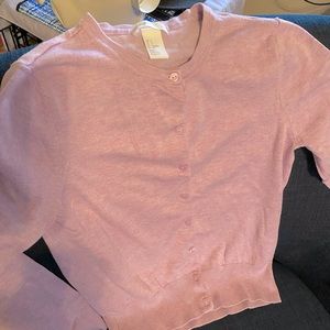 Lavender button down cardigan